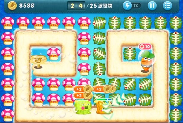 保衛(wèi)蘿卜深海3攻略  學(xué)會(huì)這個(gè)還怕打不過(guò)大鯨魚(yú)嗎？截圖
