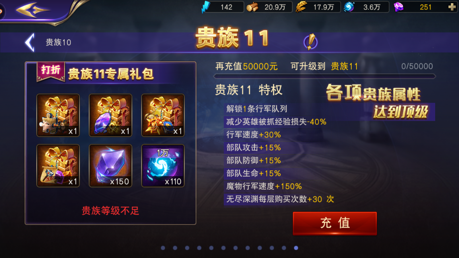 破曉奇兵怎么升貴族？充錢就完事了！截圖