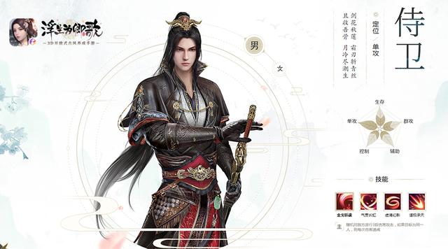 浮生为卿歌职业介绍，侍卫与学士资料公开截图