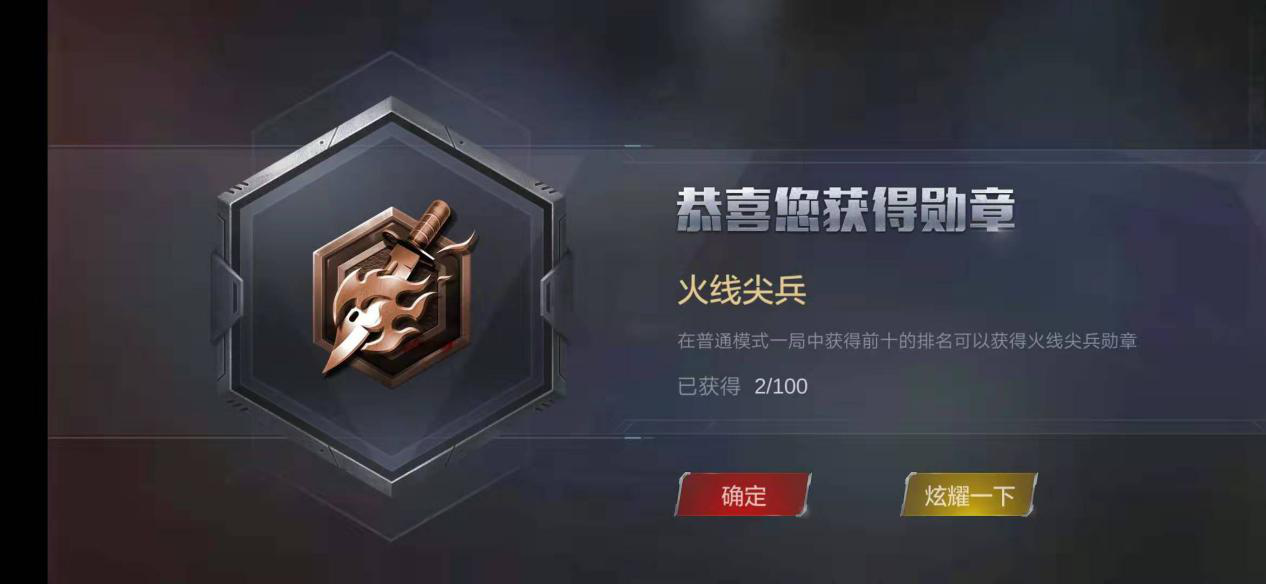光荣使命勋章怎么升级，精英战士的象征截图