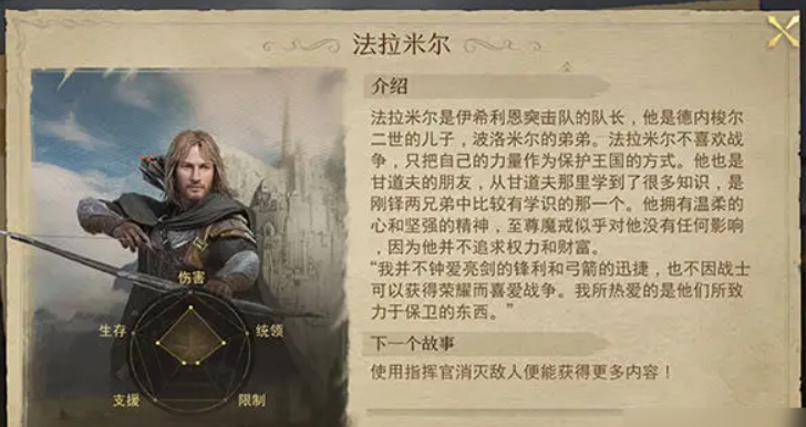 指环王纷争法拉米尔介绍 指环王纷争法拉米尔攻略截图
