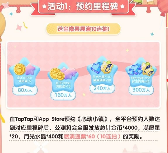 心動小鎮(zhèn)預(yù)約獎勵是什么 心動小鎮(zhèn)開服活動介紹截圖