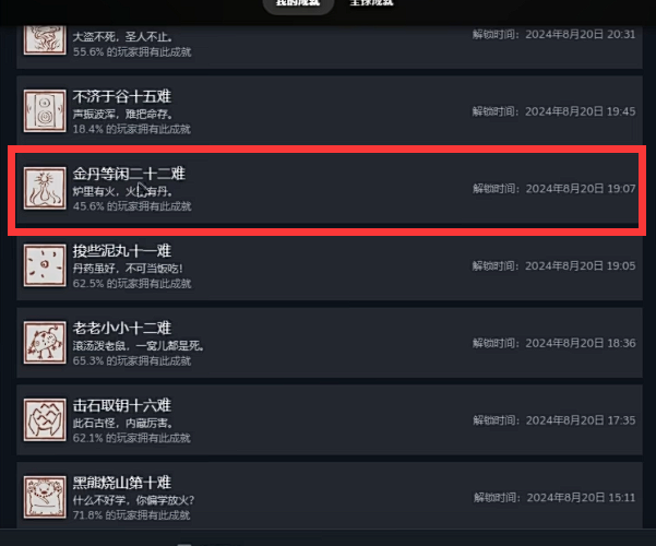 黑神话悟空金丹等闲二十二难成就怎么达成 金丹等闲二十二难获取攻略截图