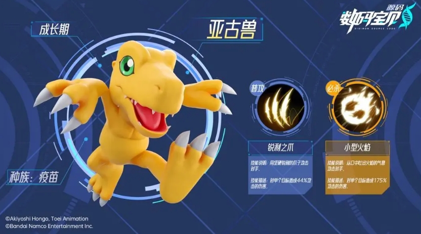 數(shù)碼寶貝源碼亞古獸怎么樣 亞古獸進化效果分享