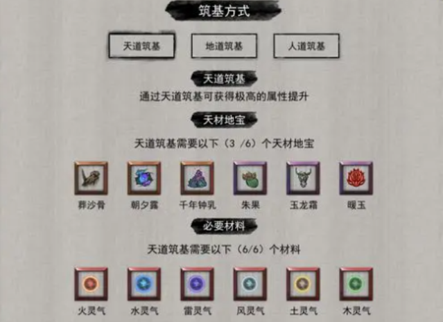 鬼谷八荒天道筑基玩法介紹 鬼谷八荒手游天道筑基材料有什么截圖