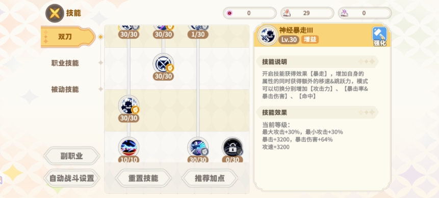 彩虹橙双刀技能加点攻略 双刀职业技能加点分享截图