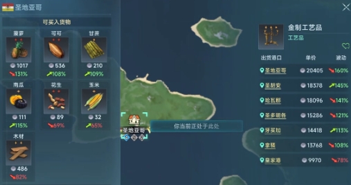 大航海时代传说金制工艺品怎么赚钱 大航海时代传说金制工艺品赚钱流程截图