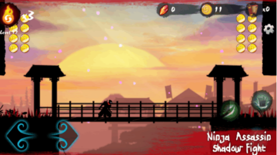 一個(gè)黑色忍者橫版闖關(guān)的游戲叫什么