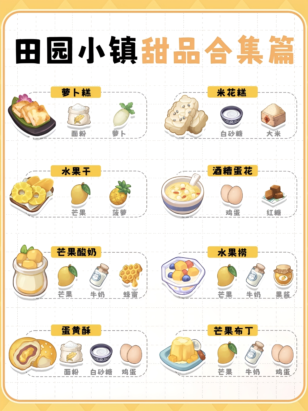 田園小鎮(zhèn)甜品有哪些 田園小鎮(zhèn)甜品一覽截圖